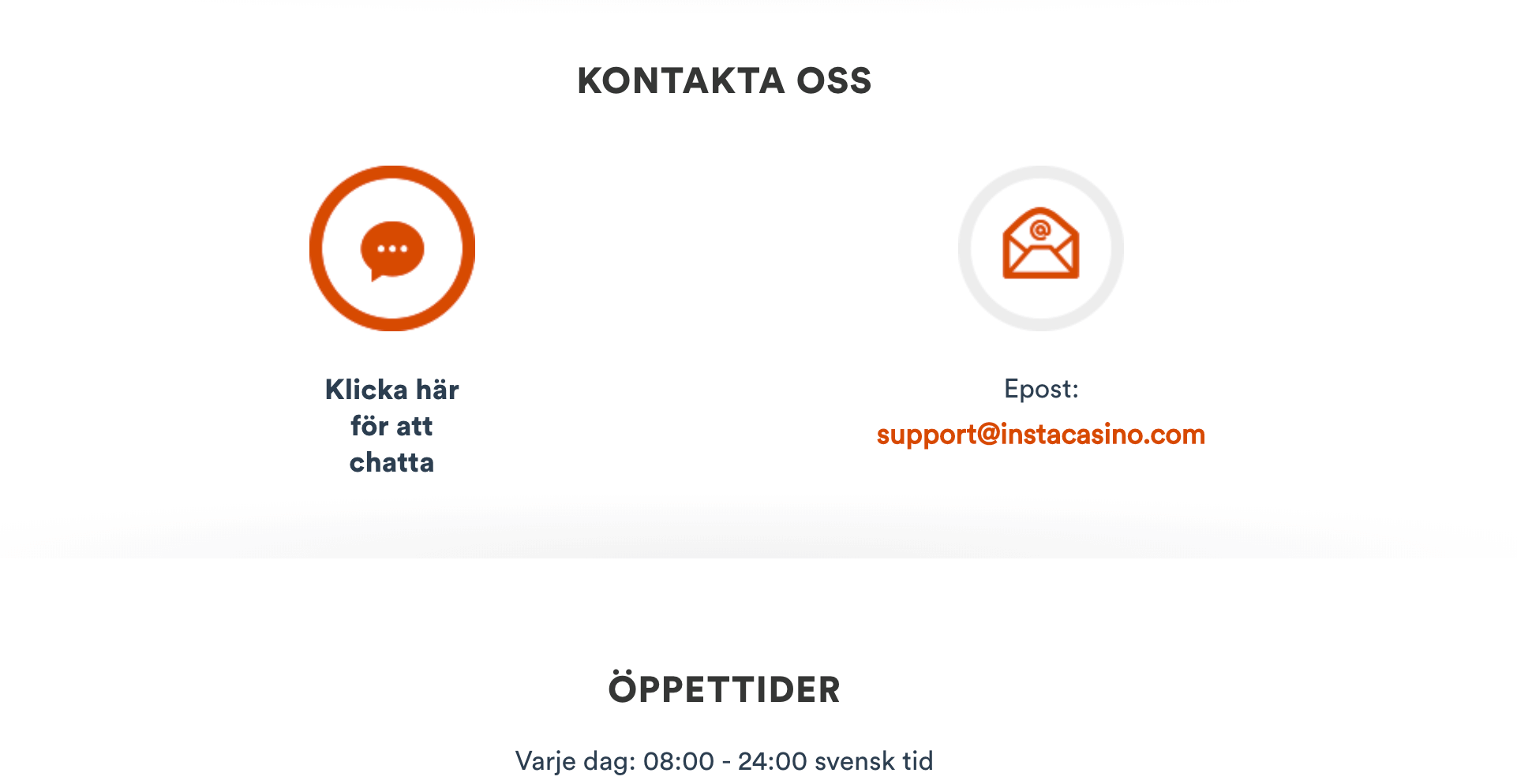 kundeservice instacasino casinor sv