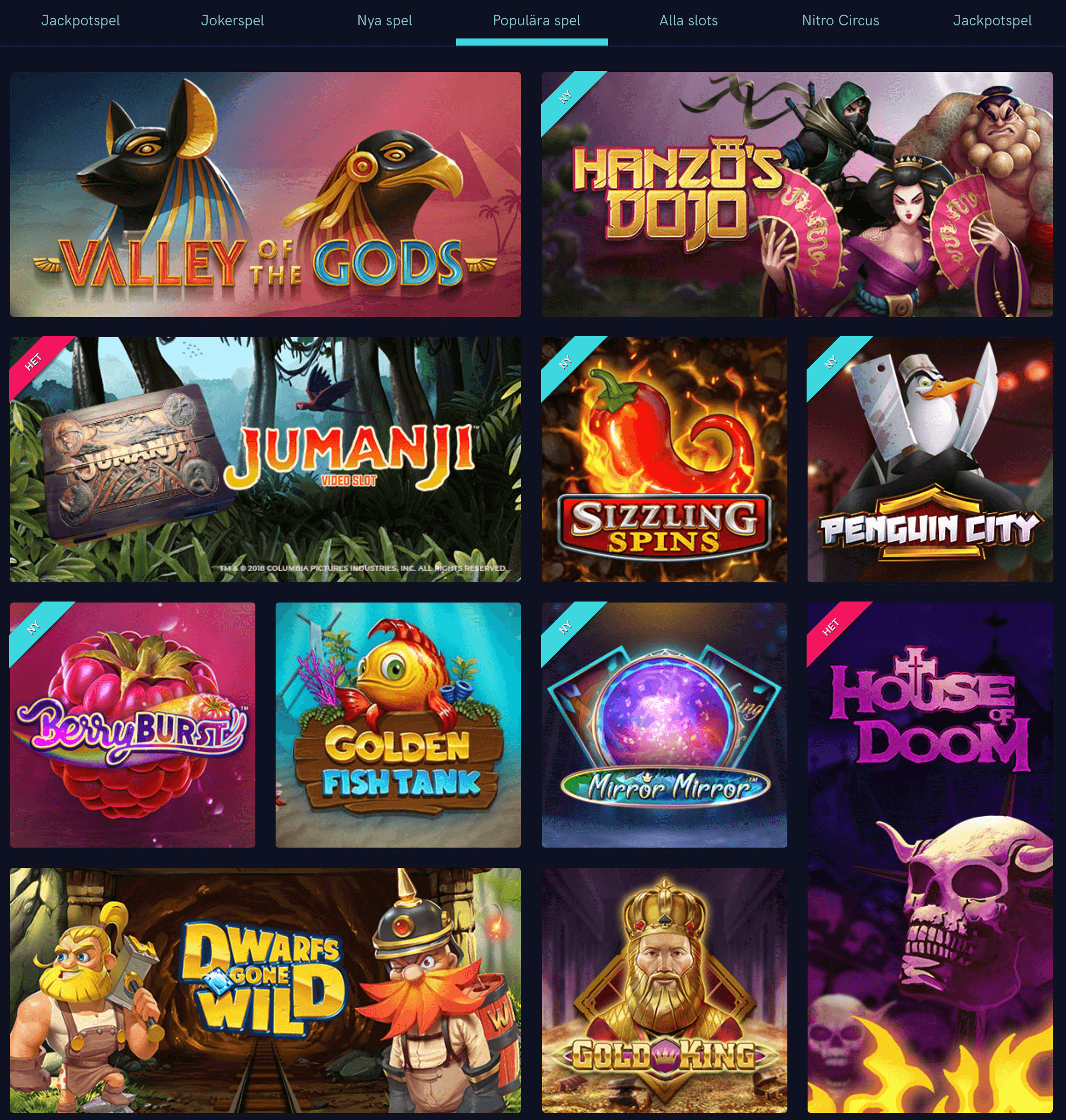 spelutbud vegas casino casinor sv