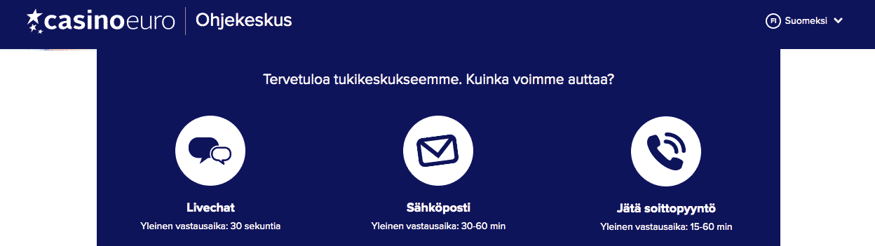 casinoeuro asiakastuki