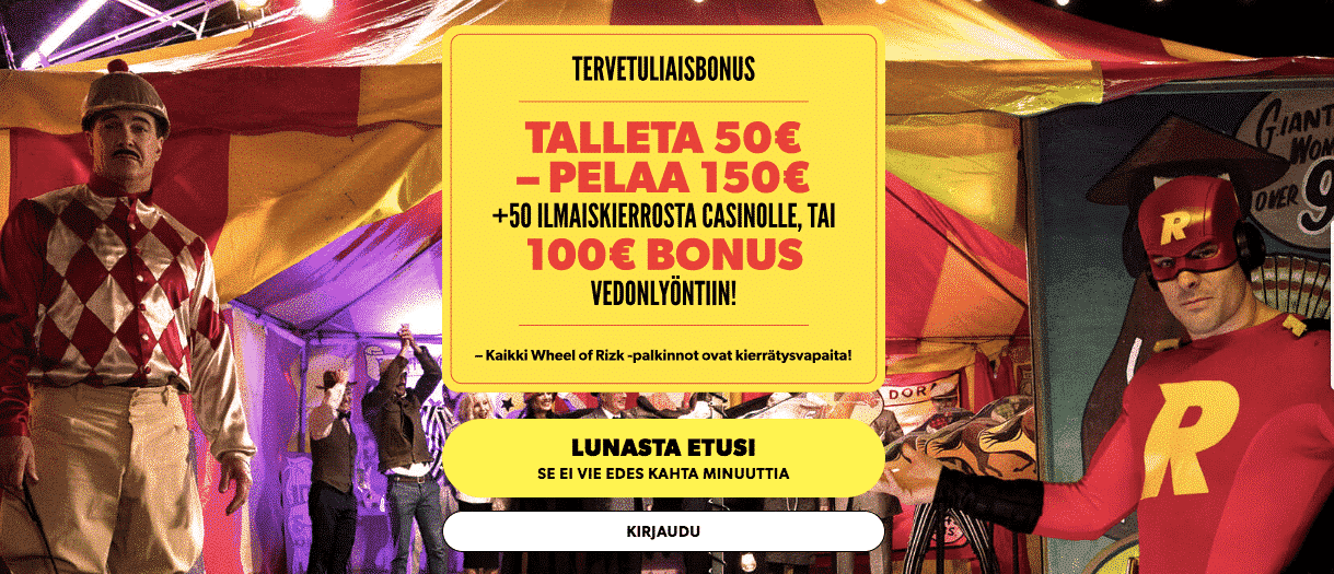 Rizk Casino kasinobonus